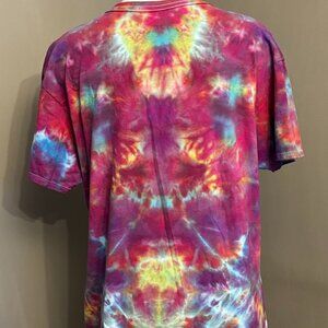 HOMEMADE: Tie-dye V-neck Fruit of the loom Brand  #6